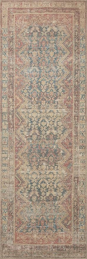 Loloi Angela Rose Aubrey Collection AUB-03 Ocean/Spice 3'-9" x 5'-6", .19" Pile Height, Accent Rug