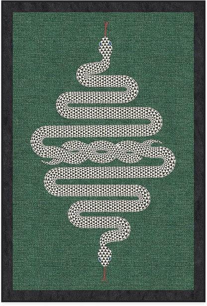 RUGGABLE x Jonathan Adler Washable Modern Area Rug – Venom Emerald 4x6, Stain-Resistant, Non-Slip – Medium Machine Washable Rugs for Living Room, Bedroom, Hallway, Entryway & Office–with Standard Pad