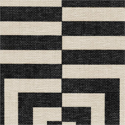 RUGGABLE x Jonathan Adler Machine Washable Modern Area Rug – Op Art Charcoal 8x10, Stain-Resistant, Non-Slip – Large Rugs for Living Room, Bedroom, Hallway, Entryway & Office–with Cushioned Pad