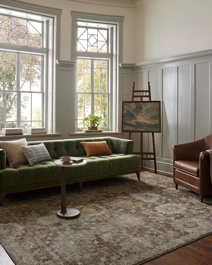 Loloi Magnolia Home by Joanna Gaines Mona Collection MOA-02 BARK/Multi 2'-6" x 8'-0" Runner Rug