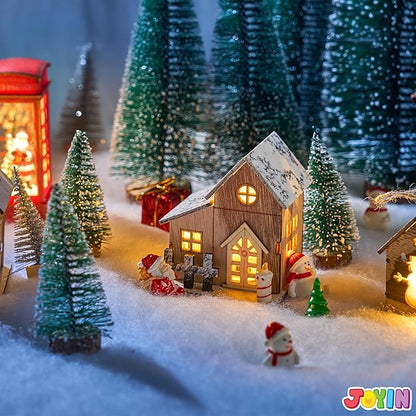JOYIN Christmas Snow Blanket Roll (3x8 Ft,3 Pcs) for Christmas Decorations, Village Displays, Under The Xmas Tree-Thick White Soft and Fake Snow Cover for Holiday Decor and Winter Displays