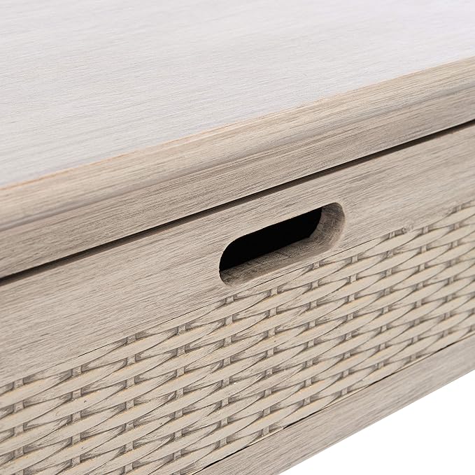 SAFAVIEH Home Collection Landers Greige 3-Drawer Console Table CNS5711D