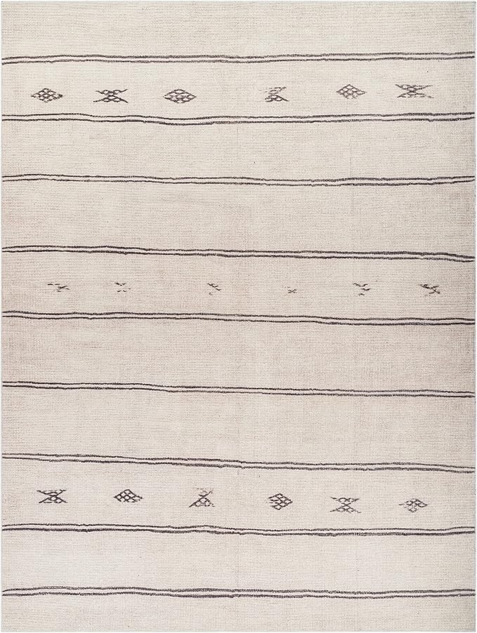 Livabliss x Becki Owens Rivi Moroccan Area Rug , 9'2" x 12', Ivory/Black