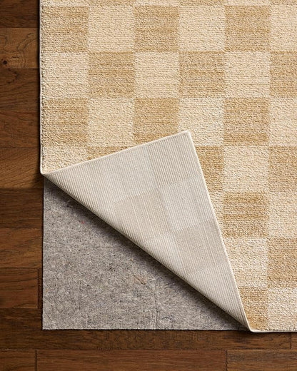 Loloi Chris Loves Julia Calvin Collection CLV-01 Wheat/Ivory 2'-3" x 3'-10" Accent Rug Checkered Neutral Soft Living Room Bedroom Carpet