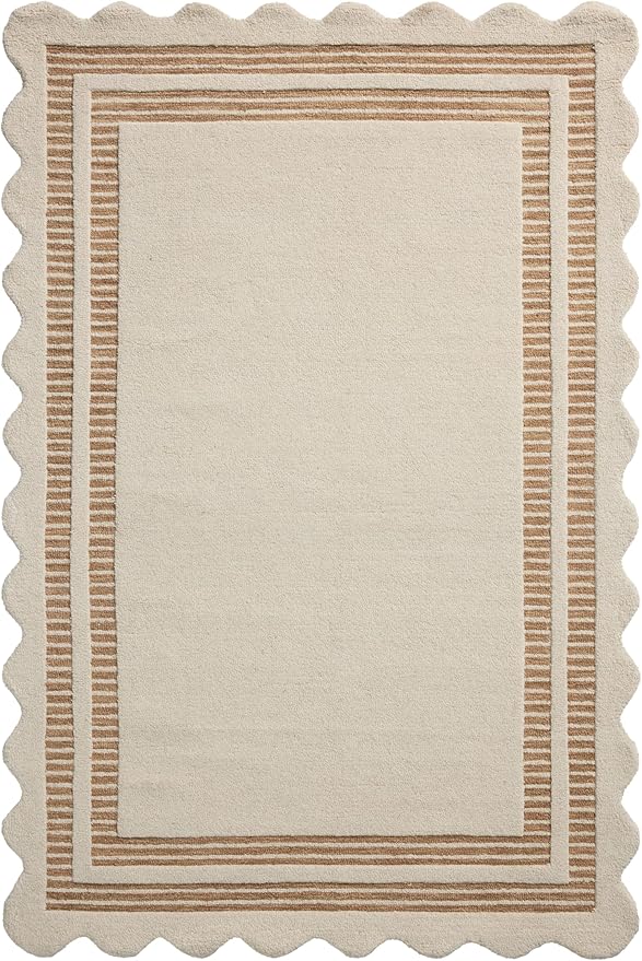 Loloi Chris Loves Julia Scottie Collection SCO-01 Ivory/Rust 2'-6" x 7'-6", .87" Pile Height, Runner Rug