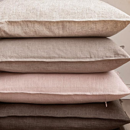 Foindtower Pack of 2, Decorative Linen Solid Throw Pillow Covers Soft Accent Lumbar Cushion Case Boho Farmhouse Pillowcase for Chair Couch Sofa Bedroom Living Room Home Decor 12 x 20 Inch Light Pink