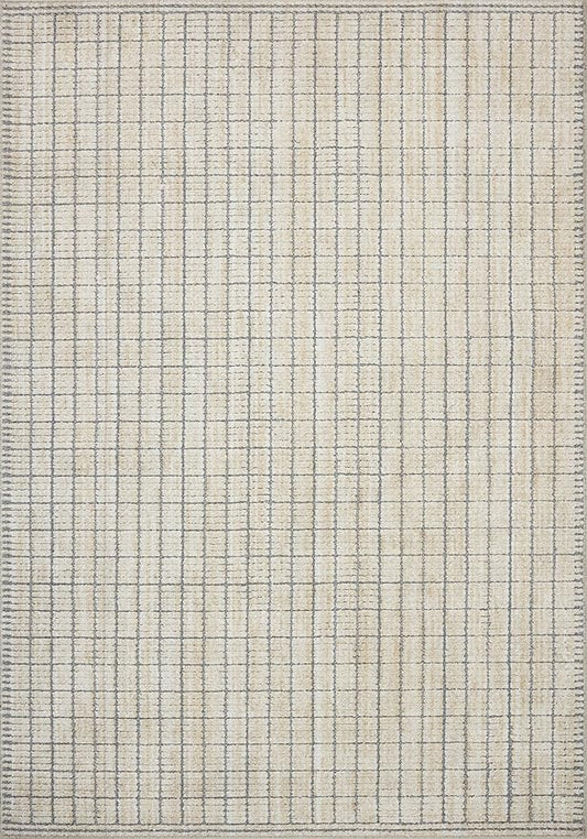Loloi Amber Lewis Bexley Collection BEX-04 Slate/Natural 2'-7" x 10'-0" Runner Rug Neutral, Textured, Living, Bedroom, Dining, Carpet
