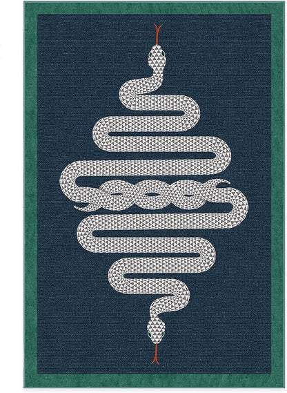 RUGGABLE x Jonathan Adler Machine Washable Modern Area Rug – Venom Sapphire 6x9, Stain-Resistant, Non-Slip – Medium Rugs for Living Room, Bedroom, Hallway, Entryway & Office–with Standard Pad