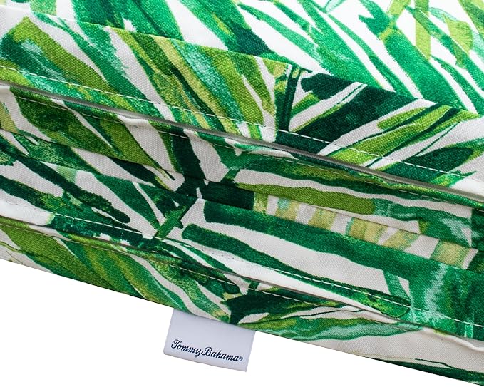 Tommy Bahama Chaise Cushion, 23" X 75" X 2.5", Coastal Palm Green Leaf