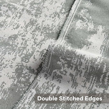 FUTEI Dark Green White Decorative Throw Pillow Covers 22x22 Inch Set of 2,Soft Faux Cashmere Jacquard - Textured & Cozy Cushion Case,Modern Home Decor for Couch Bed Living Room