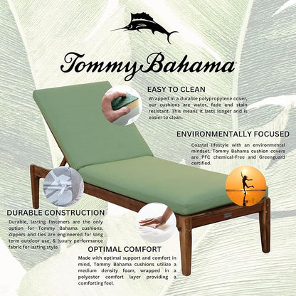 Tommy Bahama Chaise Cushion, 24" X 79" X 2.5", Bamboo Bay Pear