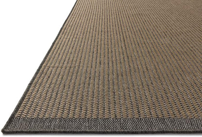 Loloi Chris Loves Julia Providence Collection PRC-03 Wheat/Charcoal 6'-3" x 9'-2", .12" Pile Height, Indoor/Outdoor Area Rug
