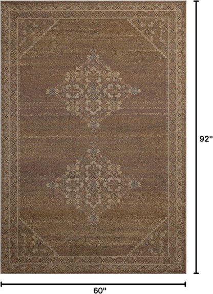 Loloi Magnolia Home by Joanna Gaines Mona Collection MOA-04 Sunset/Natural 5' x 7'-8" Area Rug