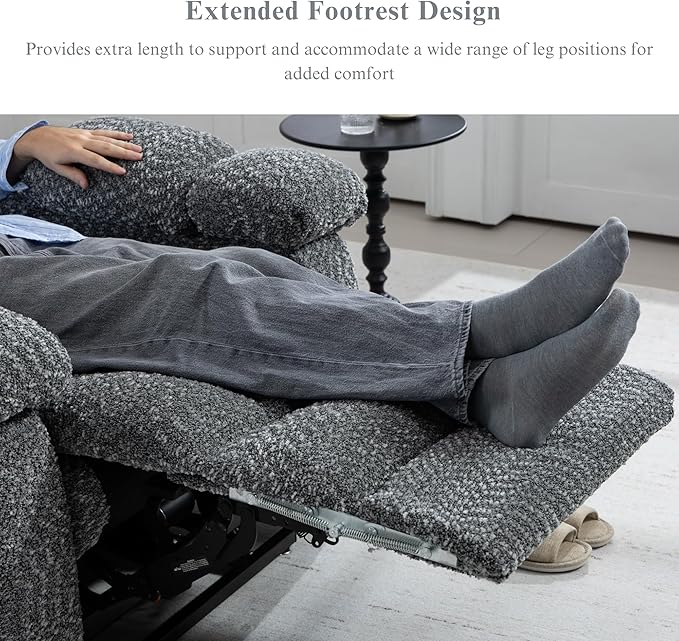 Big Man 500 lbs Power Lift Recliner for Big & Tall Elderly Adults 28 Inch Wide Seat, Lay Flat Lift Recliner Chair with Extended Footrest, Heat Massage, USB Type-C, Flip Arm Storage & Cup Holders