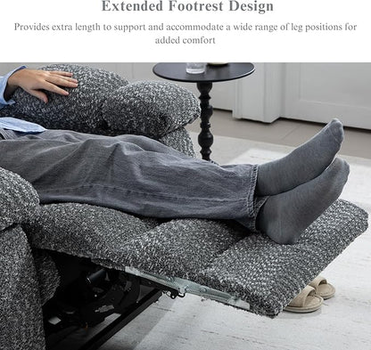 Big Man 500 lbs Power Lift Recliner for Big & Tall Elderly Adults 28 Inch Wide Seat, Lay Flat Lift Recliner Chair with Extended Footrest, Heat Massage, USB Type-C, Flip Arm Storage & Cup Holders