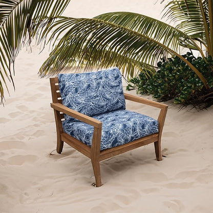 Tommy Bahama Deep Seating Lounge Cushion, 23" X 24" X 4", Pacific Zaffre