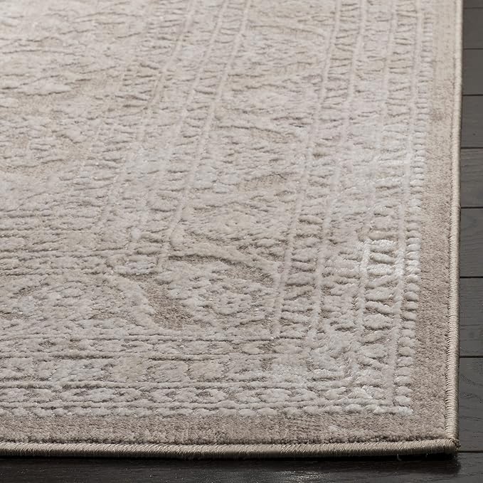 SAFAVIEH Area Rug 3' Square - Reflection Collection - Beige & Cream, Non-Shedding & Easy Cleaning, Ideal for Entryway, Living Room, Bedroom (RFT668A)