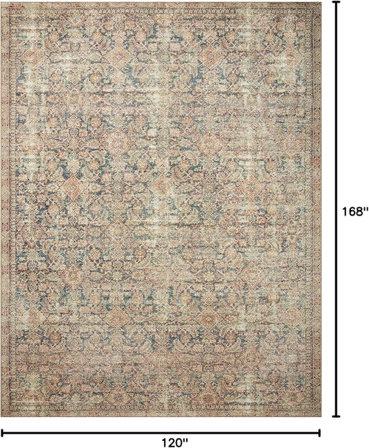 Loloi Angela Rose Aubrey Collection AUB-01 Navy/Multi 10'-0" x 14'-0", .19" Pile Height, Area Rug