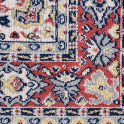 Home Dynamix Premium Sakarya Traditional Medallion Border Area Rug, Ivory/Red, 7'9"x10'8" Rectangle