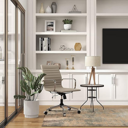 Office Chair Ergonomic Swivel Desk Chair with Wheels Adjustable Heavy-Computer Chair for Home and Conference Room Wide 22.83in Seat for Women and Men ，Grey