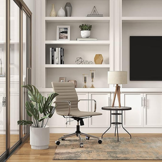Office Chair Ergonomic Swivel Desk Chair with Wheels Adjustable Heavy-Computer Chair for Home and Conference Room Wide 22.83in Seat for Women and Men ，Grey
