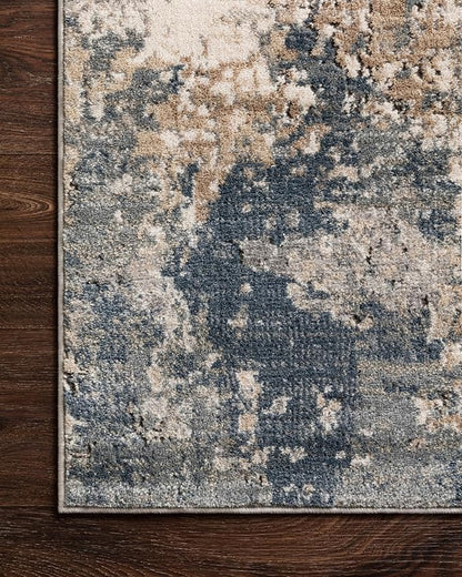 Loloi Teagan Collection TEA-06 Sand/Mist 9'-9" x 13'-6" Area Rug, Large, Soft Neutral Rug, High-Traffic for Living Room, Bedroom, Home Office, Dining Area