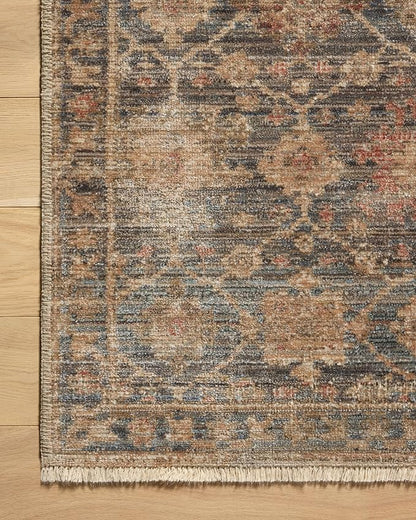Loloi Amber Lewis Molly Collection MOL-03 Ocean/Sunset 5'-3" x 7'-9" Low Pile Area Rug