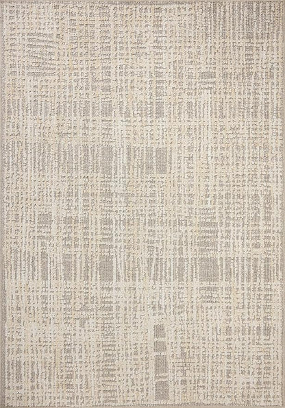 Loloi Amber Lewis Bexley Collection BEX-07 Natural/Dove 9' x 13' Area Rug Neutral, Textured, Living, Bedroom, Dining, Carpet
