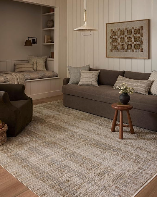 Loloi Amber Lewis Cali Collection CIL-05 Natural/Multi 11'-6" x 15'-7", .25" Pile Height, Area Rug