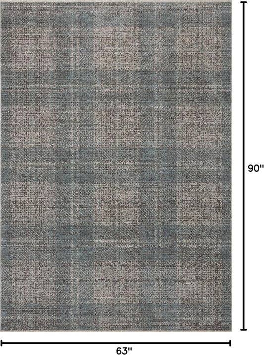 Loloi Angela Rose Ember Collection EMB-09 Denim/Charcoal 5'-3" x 7'-6" Area Rug