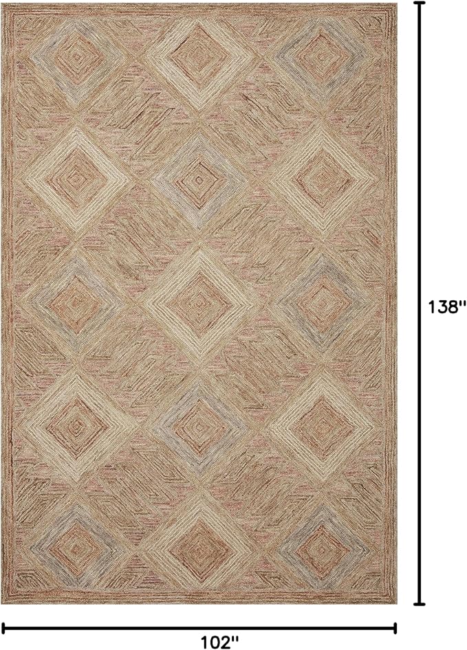Loloi Varena Collection VAR-02 Berry/Multi 8'-6" x 11'-6" Area Rug