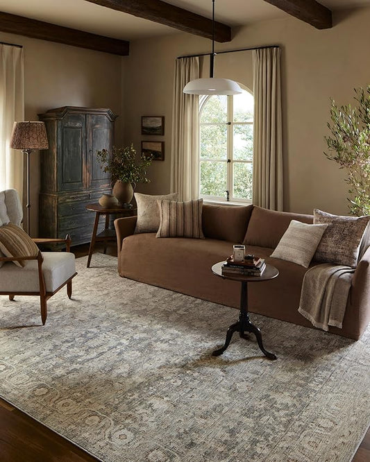 Loloi Amber Lewis Honora Collection HON-02 Slate/Beige 2'-7" x 10'-0" Runner Rug