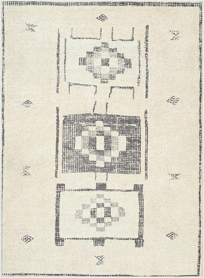 Livabliss x Becki Owens Solana Medallion Area Rug, 5'3" x 7', Taupe/Cream