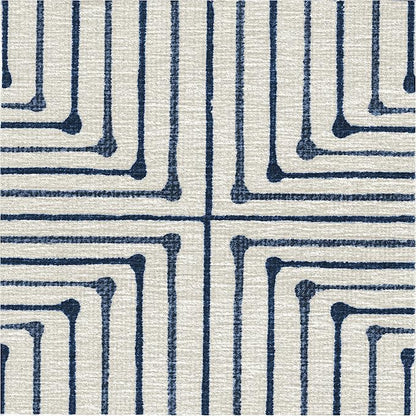 RUGGABLE x Jonathan Adler Machine Washable Modern Area Rug – Inkdrop Slate Blue 5x7, Stain-Resistant, Non-Slip – Medium Rugs for Living Room, Bedroom, Hallway, Entryway & Office–with Cushioned Pad