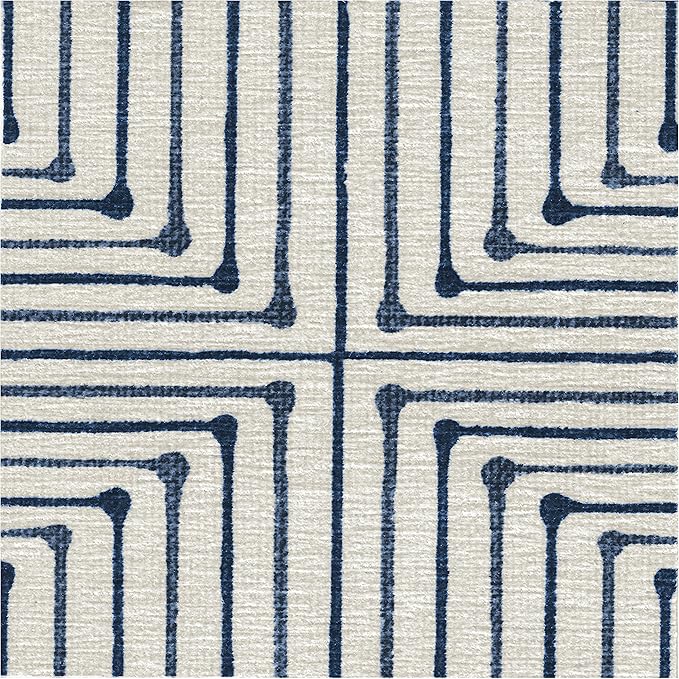 RUGGABLE x Jonathan Adler Machine Washable Modern Area Rug – Inkdrop Slate Blue 10x14, Stain-Resistant, Non-Slip – Large Rugs for Living Room, Bedroom, Hallway, Entryway & Office–with Cushioned Pad