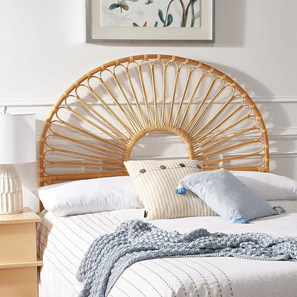SAFAVIEH Home Collection Faris Natural Rattan Arched Queen Size Headboard