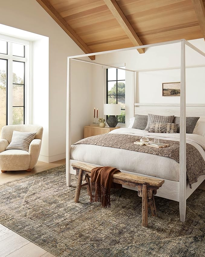 Loloi Amber Lewis Morgan Collection MOG-05 Spice/Lagoon 2'-3" x 9'-6" 38" Thick Runner Rug feat. CloudPile, Neutral, Room Décor, Vintage Inspired, Livingroom, Bedroom, Dining Area