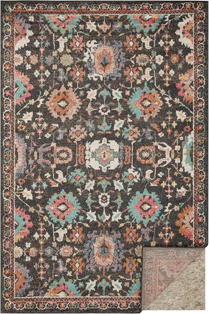 Mohawk Home 6' Round Non Slip Rug Pad Gripper 1/2 Thick Dual Surface Felt + Rubber Gripper - Safe for All Floors