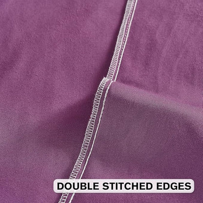 FUTEI Purple Velvet Throw Pillow Covers 22x22 Inch Set of 2,Soft Embossed Leaf-Relief Textured Cushion Cases,Natural Home Decor for Couch Living Room