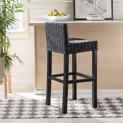 Safavieh Home Collection Cypress Cappuccino Wicker 30-inch Bar Stool