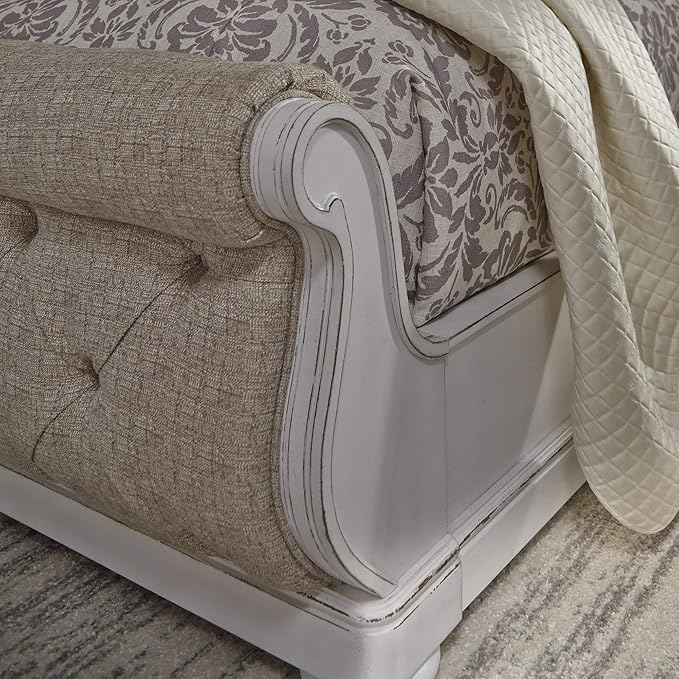 Liberty Furniture Industries Abbey Park Sleigh, Queen, White