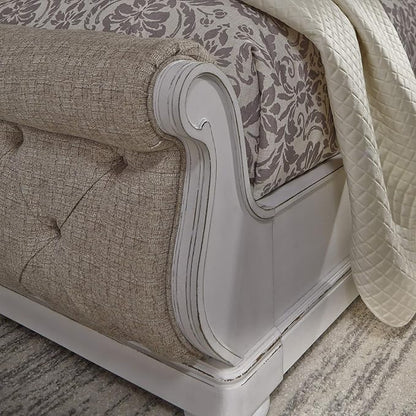Liberty Furniture Industries Abbey Park Sleigh, Queen, White