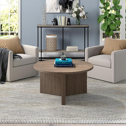 Henn&Hart Anders Coffee Table, 32" Wide,Grey