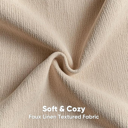 FUTEI Dusky Pink Chenille Decorative Throw Pillow Covers 16x16 Inch Set of 2,Soft Cozy Faux Linen Textured Cushion Case,Farmhouse Home Decor for Couch Living Room