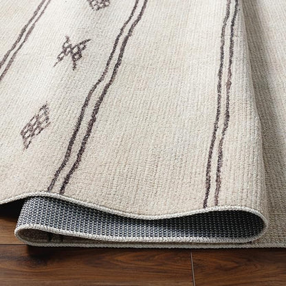 Livabliss x Becki Owens Rivi Moroccan Area Rug , 5'3" x 7', Ivory/Black