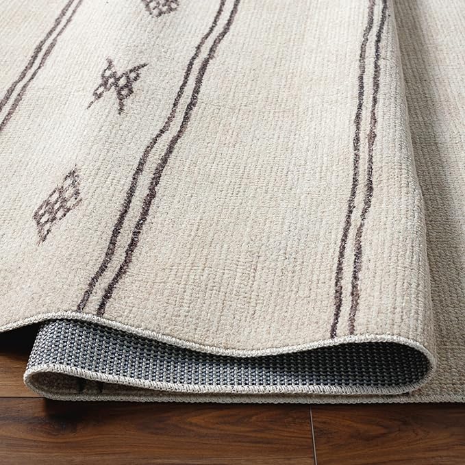Livabliss x Becki Owens Rivi Moroccan Area Rug , 7'10" x 10', Ivory/Black
