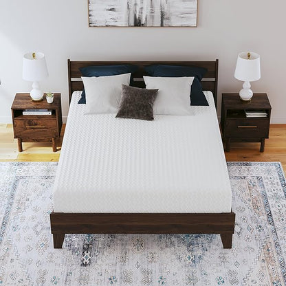 Signature Design by Ashley California King Size Chime 10 Inch Medium Firm Memory Foam Mattresswith Green Tea & Charcoal Gel for Pressure Relief, Fiberglass Free, Mattress In A Box