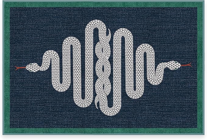 RUGGABLE x Jonathan Adler Machine Washable Modern Area Rug – Venom Sapphire 2x3, Stain-Resistant, Non-Slip – Small Rugs for Living Room, Bedroom, Hallway, Entryway & Bathroom–with Standard Pad
