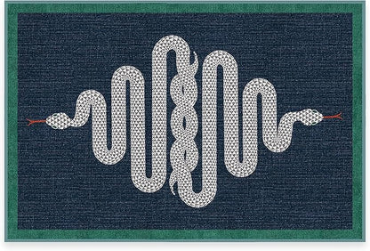 RUGGABLE x Jonathan Adler Machine Washable Modern Area Rug – Venom Sapphire 2x3, Stain-Resistant, Non-Slip – Small Rugs for Living Room, Bedroom, Hallway, Entryway & Bathroom–with Standard Pad