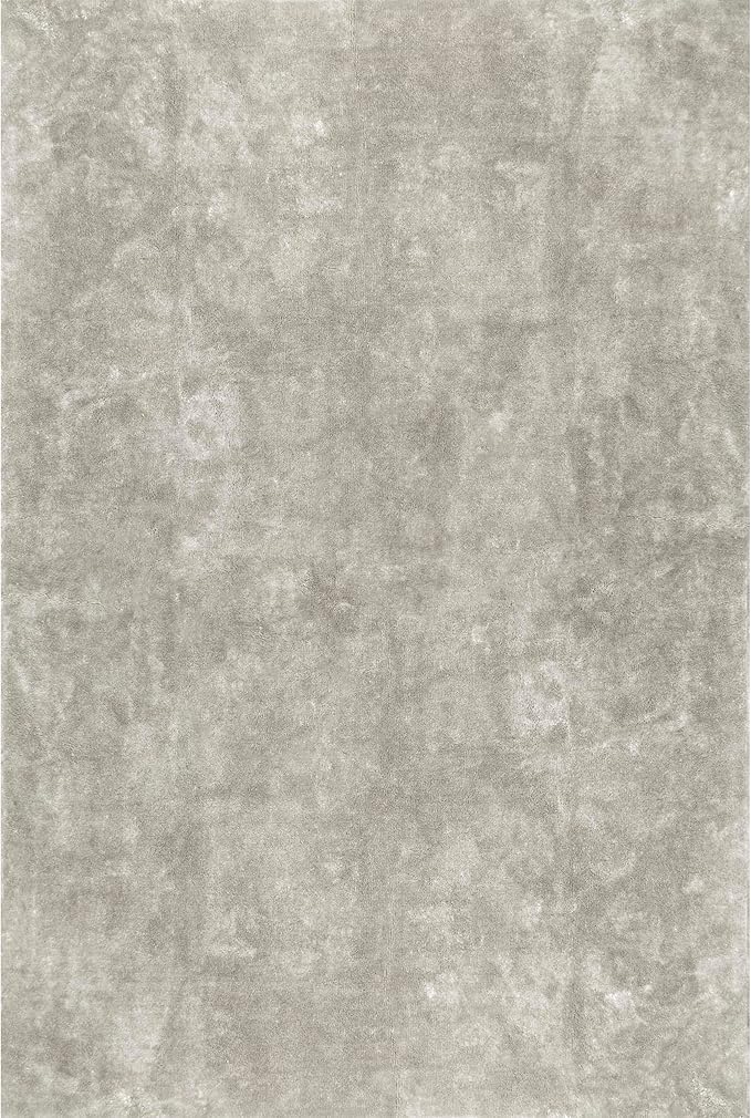 nuLOOM 4' Square Cozy Plush Area Rug, Machine Washable, Non-Slip, Soft Fluffy Shag Carpet for Living Room Bedroom Kids Room Nursery Home Decor, Loni Beige